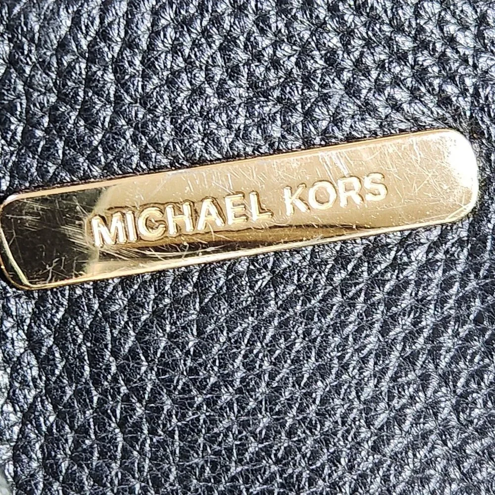 Euc Michael Kors Harper East West Black Large Tote Shoulder Bag Purse